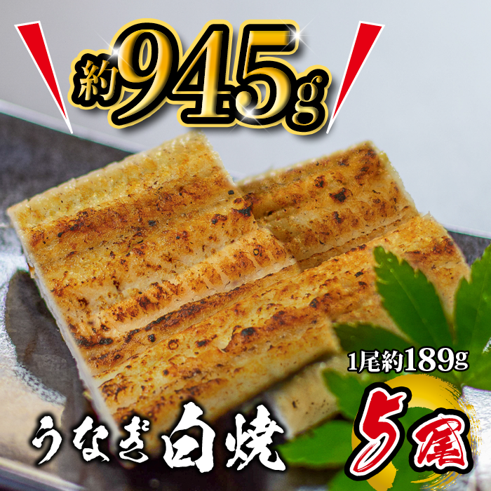 国産 うなぎ白焼 5尾入 1尾 約189g