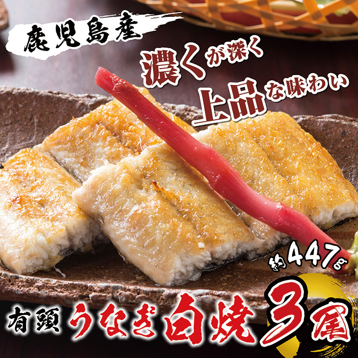 国産 うなぎ白焼 3尾入 1尾 約149g